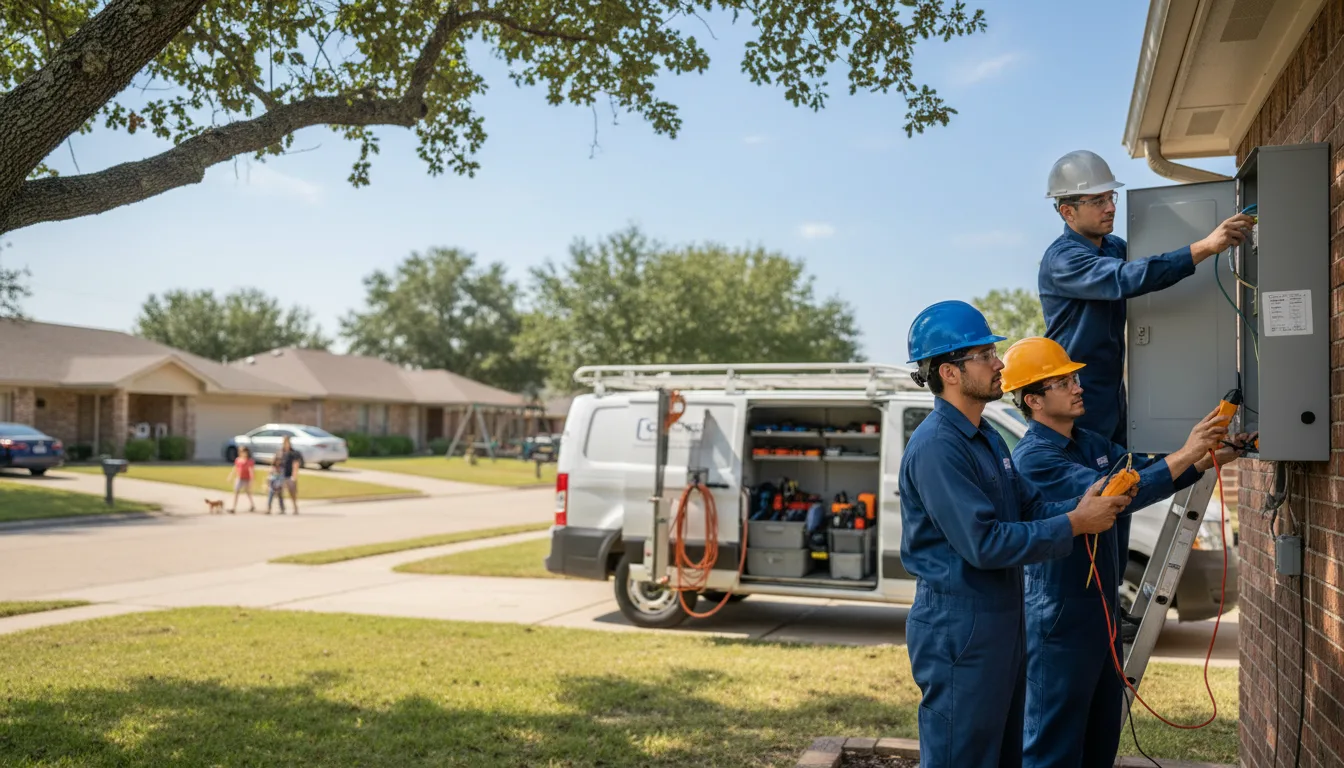 Certified electrician providing emergency electrical services in Aledo, TX